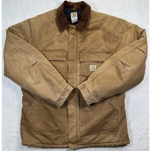 Vintage Carhartt Detroit Jacket Quilt Lined XL Duck Canvas Brown Insulated Coat